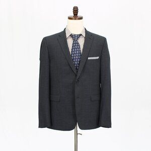 ESPRIT 46R Gray Solid 2-Button Sport Coat Blazer Jacket P278